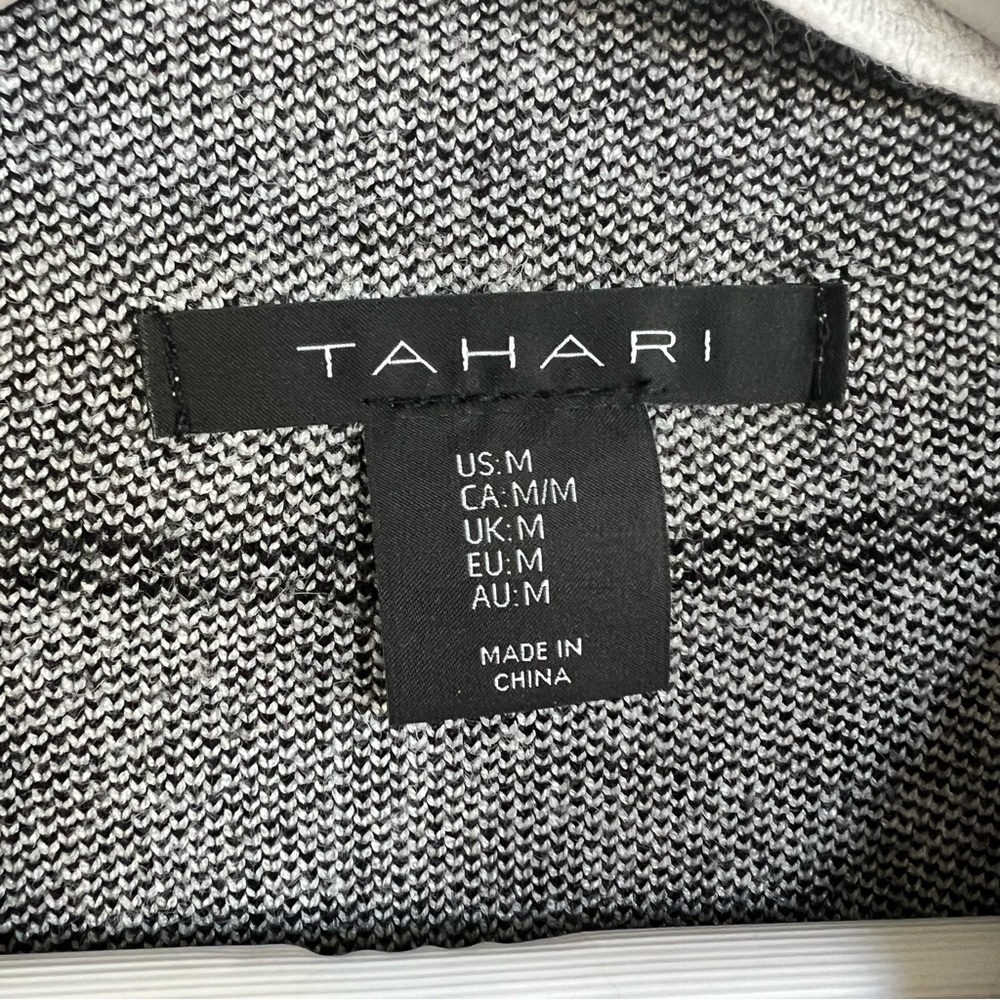 ELIE TAHARI Windowpane Black White Sweater - Picture 7 of 9